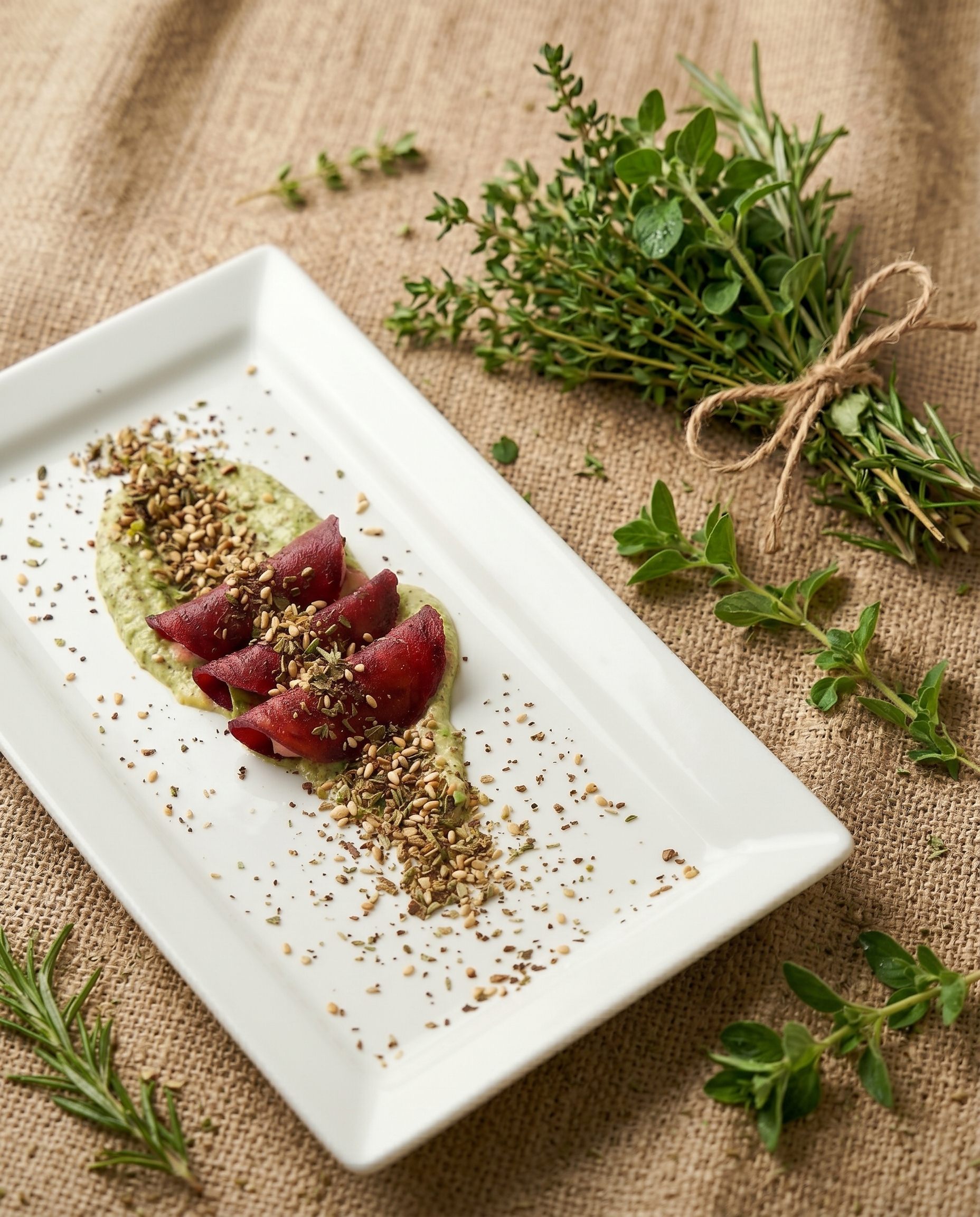 Ancient grains plated with fresh herbs - Recoded by Phuket Cleanse