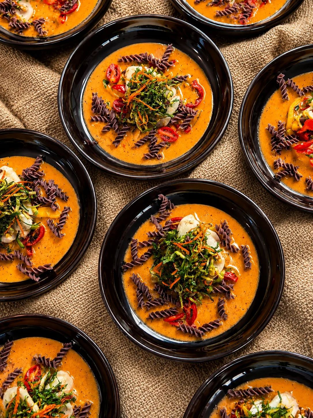 Warming spiced vegetable soups