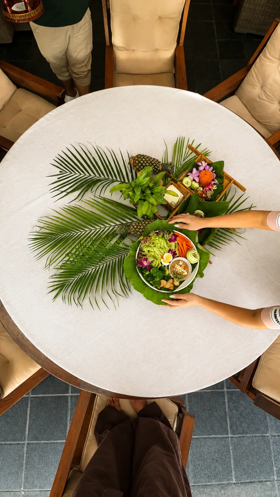 Beautiful food spread on table at Phuket Cleanse