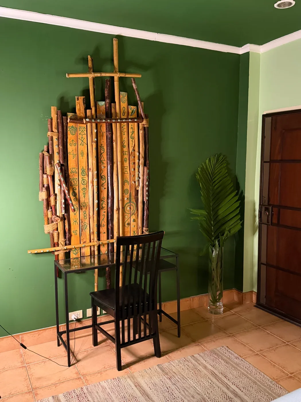 Standard-Plus room with bamboo art installation at Phuket Cleanse